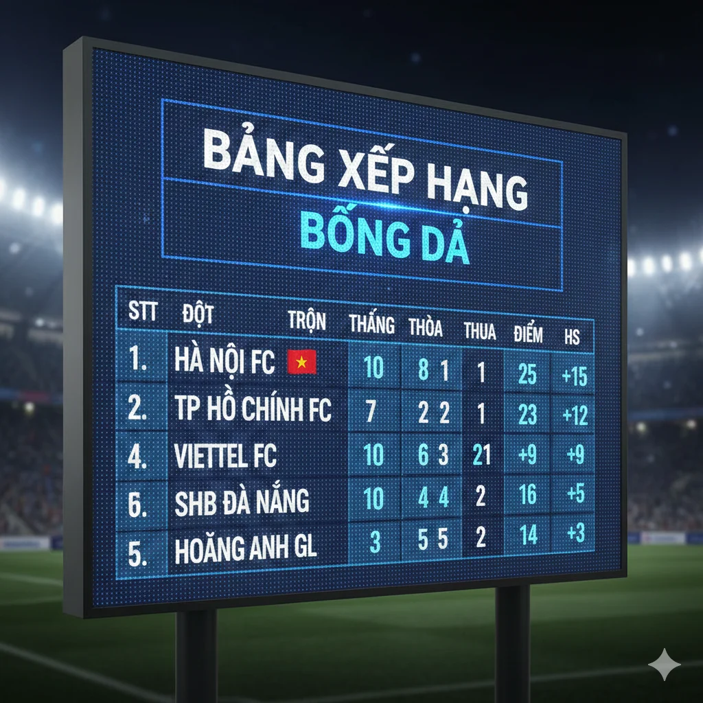 Bảng Xếp Hạng Bóng Đá: Giải Thích Chi Tiết Và Cập Nhật BXH Mới Nhất 2026 1 Cập Nhật Bảng Xếp Hạng Bóng Đá Mới Nhất